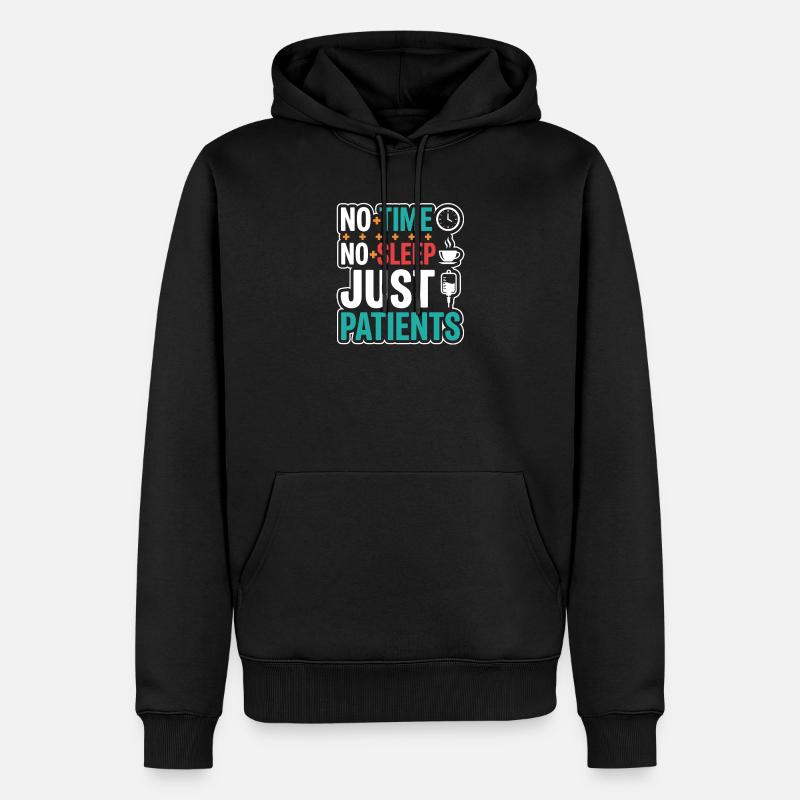 Nachtschicht-krankenschwester, Müde - Männer Premium Bio Hoodie - Schwarz
