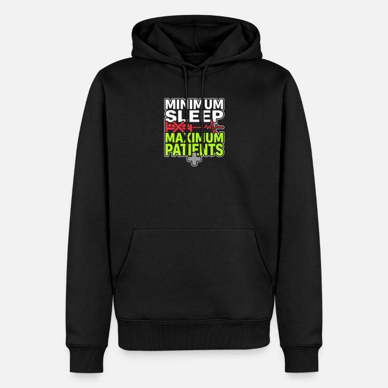 Nachtschicht-krankenschwester, Müde - Männer Premium Bio Hoodie - Schwarz