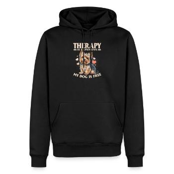 Yorkshire Terrier Yorkie Dog Breed - Men’s Premium Organic Hoodie - black - Front - Nico (187cm)