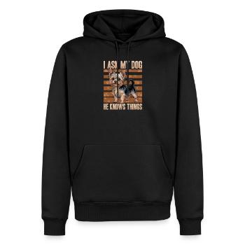 Yorkshire Terrier Yorkie Dog Breed - Men’s Premium Organic Hoodie - black - Front - Nico (187cm)