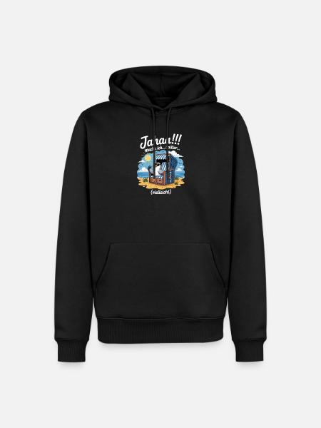 Jahaa mache ich spaeter vielleicht Moewe - Männer Premium Bio Hoodie - Schwarz