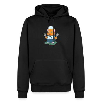 Cuisine de la cuisine pour couverts de hamster - Sweat à capuche Premium bio Homme - noir - Devant - Nico (187cm)