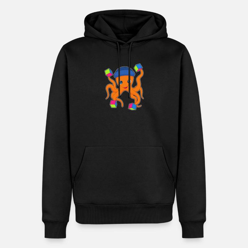 Cube de pieuvre - Sweat à capuche Premium bio Homme - noir