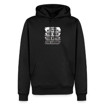 Chasse au pigeon Chasseur Chasse au pigeon - Sweat à capuche Premium bio Homme - noir - Devant - Nico (187cm)