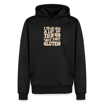 Gluten Nein, Toleranz Ja Shirt - Männer Premium Bio Hoodie - Schwarz - Vorne - Nico (187cm)