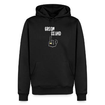 Edgy Groom Squad - Männer Premium Bio Hoodie - Schwarz - Vorne - Nico (187cm)