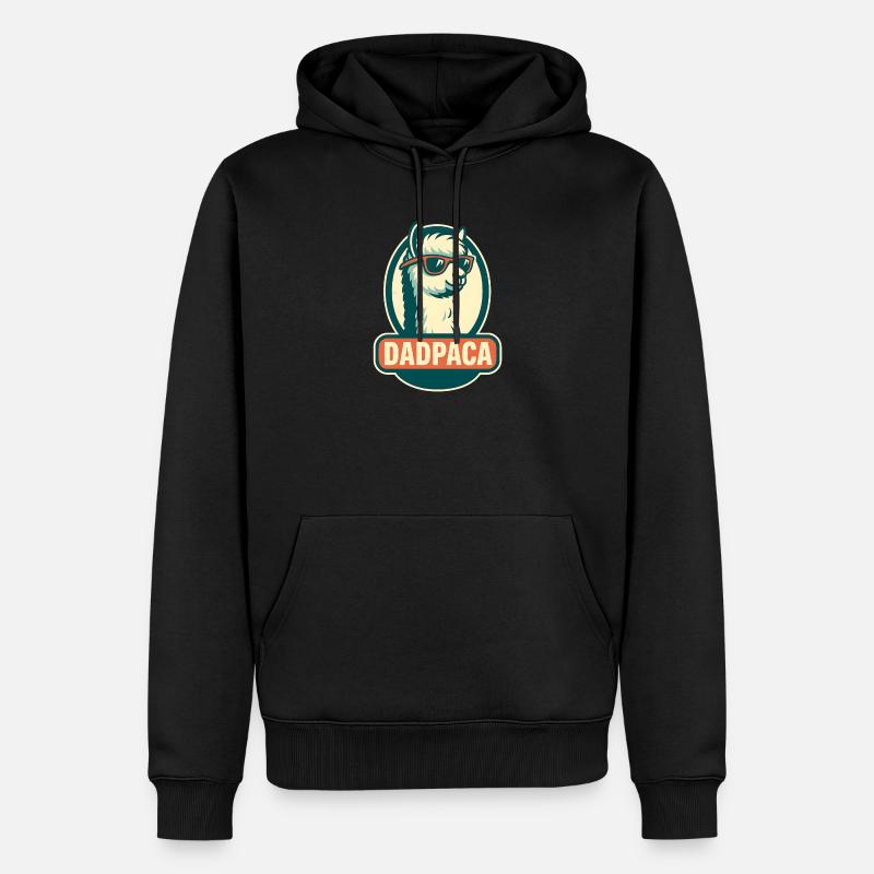 Dadpaca No Probllama - Männer Premium Bio Hoodie - Schwarz