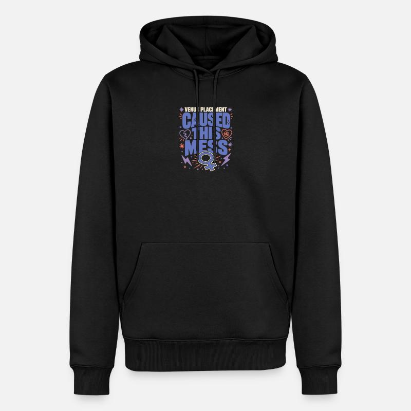 Signe de Vénus Astrologie de Vénus - Sweat à capuche Premium bio Homme - noir