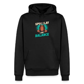 Cadeaux pour les potiers trouvent Balance Pottery - Sweat à capuche Premium bio Homme - noir - Devant - Nico (187cm)
