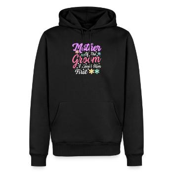 Mother of the groom: First Love - Men’s Premium Organic Hoodie - black - Front - Nico (187cm)