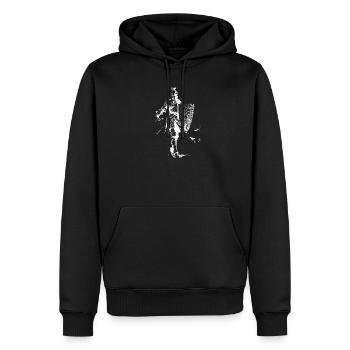 Ritterwappen - Männer Premium Bio Hoodie - Schwarz - Vorne - Nico (187cm)