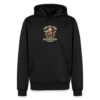 Cadeau de danse en ligne pour danseur en ligne - Sweat à capuche Premium bio Homme - noir - Devant - Nico (187cm)