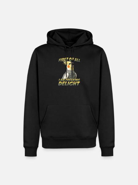 Humour de calopsitte Oiseau Calopsitte Perroquet - Sweat à capuche Premium bio Homme - noir