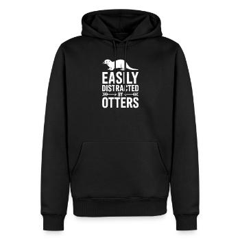 Otter Sprüche Wassermarder Lustiges Otter Geschenk - Männer Premium Bio Hoodie - Schwarz - Vorne - Nico (187cm)