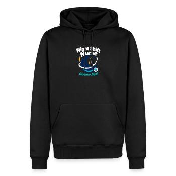 Night Shift Nurse, Daytime Myth Funny Nurse Saying - Männer Premium Bio Hoodie - Schwarz - Vorne - Nico (187cm)