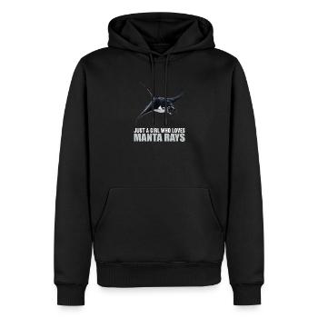 Raies Manta Raies - Sweat à capuche Premium bio Homme - noir - Devant - Nico (187cm)