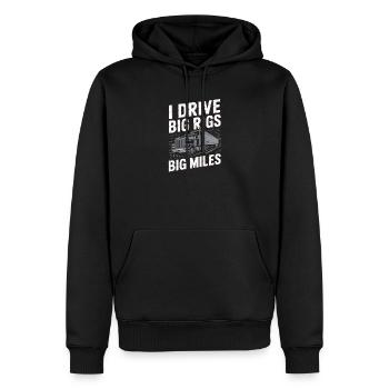 Conducteur de camion Diesel Conducteur professionnel - Sweat à capuche Premium bio Homme - noir - Devant - Nico (187cm)
