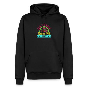 Maître de maternelle m’apporte de la joie Maître de maternelle - Sweat à capuche Premium bio Homme - noir - Devant - Nico (187cm)