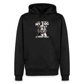 Pitbull Terrier Pittie Dog Breed - Männer Premium Bio Hoodie - Schwarz - Vorne - Nico (187cm)