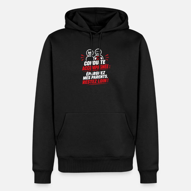 Conduite Accompagnée Autonomie Malicieuse - Sweat à capuche Premium bio Homme - noir