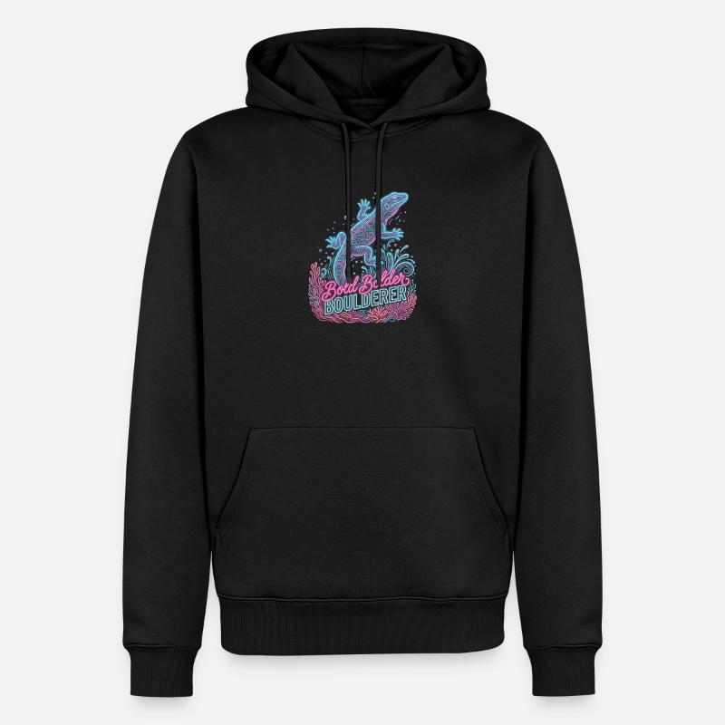 Bouldern Bold Bolder Boulderer - Männer Premium Bio Hoodie - Schwarz