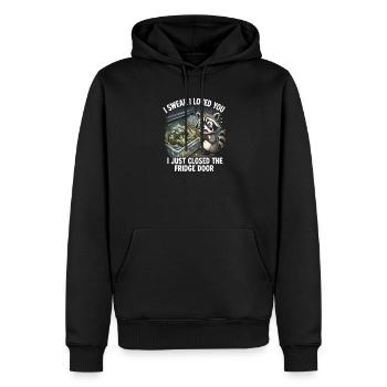 ADHS Waschbär Gemüsefach Kühlschrank Lustig - Männer Premium Bio Hoodie - Schwarz - Vorne - Nico (187cm)