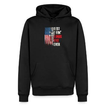 Meilleur de beau-père bonus de tous les temps - Sweat à capuche Premium bio Homme - noir - Devant - Nico (187cm)