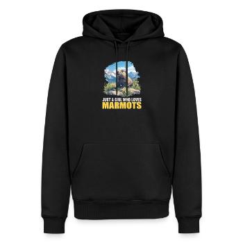 Marmottes Marmotte - Sweat à capuche Premium bio Homme - noir - Devant - Nico (187cm)