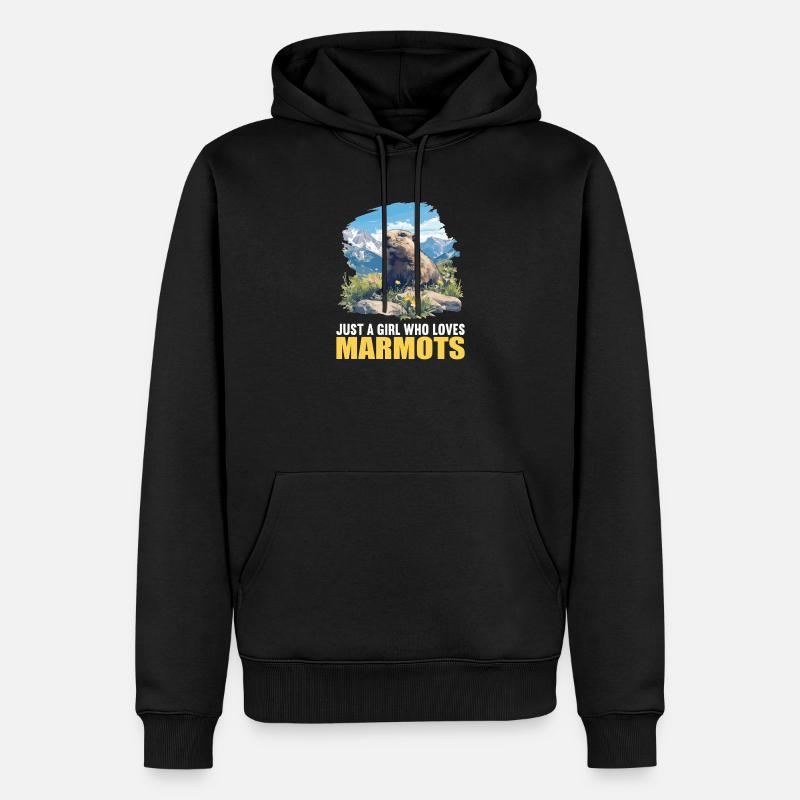 Marmottes Marmotte - Sweat à capuche Premium bio Homme - noir