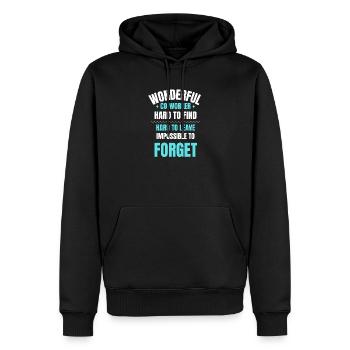 Un merveilleux cadeau de collègue - Sweat à capuche Premium bio Homme - noir - Devant - Nico (187cm)
