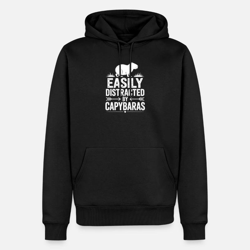 Capybara Sprüche Capybara Lustig Capybara Geschenk - Männer Premium Bio Hoodie - Schwarz