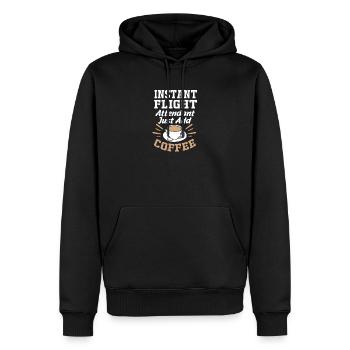 Hôtesse de l’air hôtesse de l’air - Sweat à capuche Premium bio Homme - noir - Devant - Nico (187cm)
