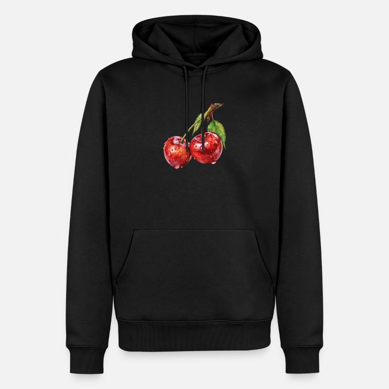 cerise - Sweat à capuche Premium bio Homme - noir