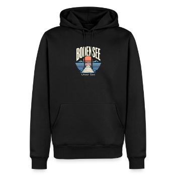 Bodensee Unser See Lake Vacation Memory - Männer Premium Bio Hoodie - Schwarz - Vorne - Nico (187cm)