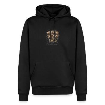Krieger-Mutter - Männer Premium Bio Hoodie - Schwarz - Vorne - Nico (187cm)