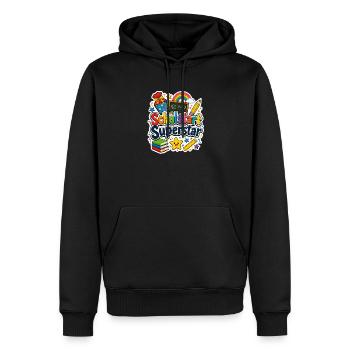 Schulkind 2026 Einschulung 2026 Schulanfang - Männer Premium Bio Hoodie - Schwarz - Vorne - Nico (187cm)