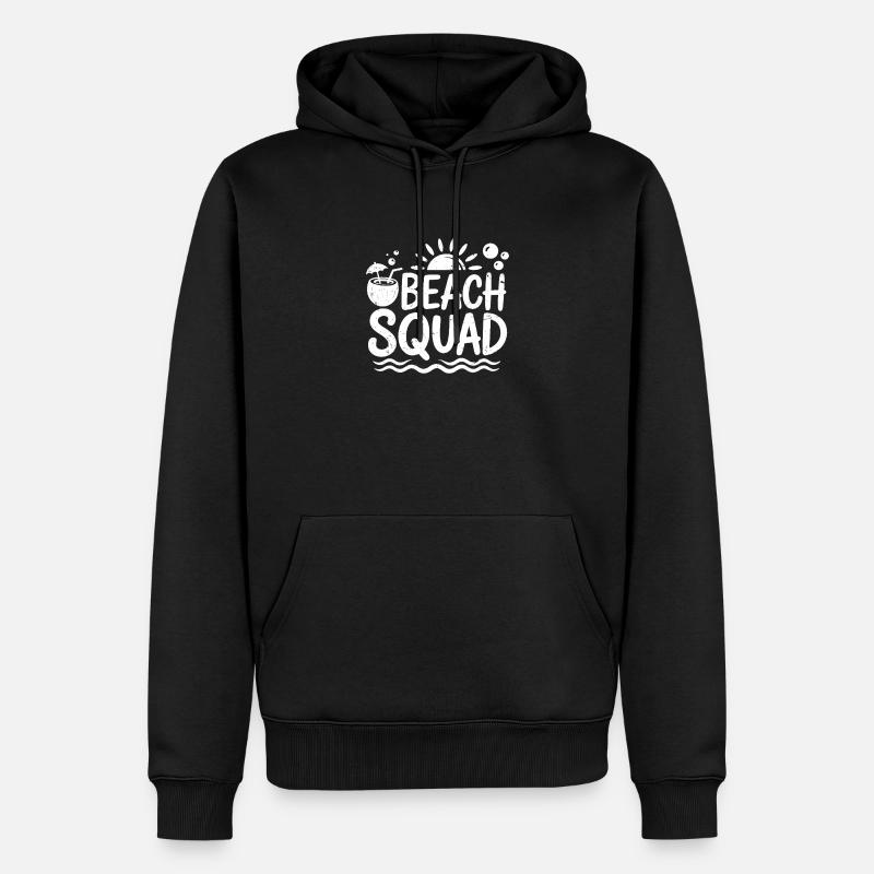 Équipe de plage - Sweat à capuche Premium bio Homme - noir