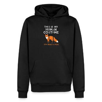 Das ist mein Fuchskostüm-Humor-T-Shirt - Männer Premium Bio Hoodie - Schwarz - Vorne - Nico (187cm)