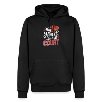 Basketball Sprüche Lustiges Basketball Geschenk - Männer Premium Bio Hoodie - Schwarz - Vorne - Nico (187cm)