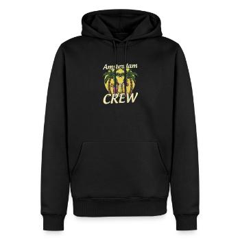 Équipe d’Amsterdam - Sweat à capuche Premium bio Homme - noir - Devant - Nico (187cm)