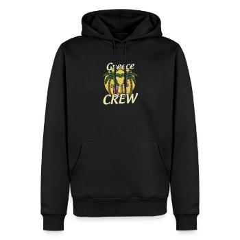 Greece Crew - Männer Premium Bio Hoodie - Schwarz - Vorne - Nico (187cm)
