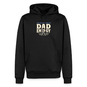 Papa de l’Espace Galaxie Meilleur Papa de la Galaxie - Sweat à capuche Premium bio Homme - noir - Devant - Nico (187cm)