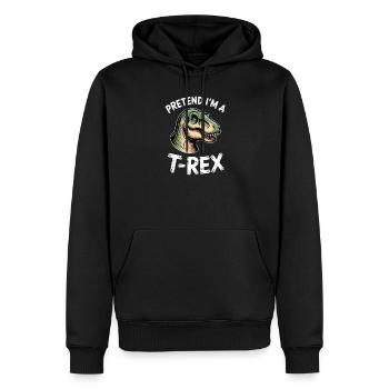T-Rex Sprüche Dinosaurier Tyrannosaurus Geschenk - Männer Premium Bio Hoodie - Schwarz - Vorne - Nico (187cm)