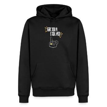 Freche Bräutigam-Truppe Matching - Männer Premium Bio Hoodie - Schwarz - Vorne - Nico (187cm)