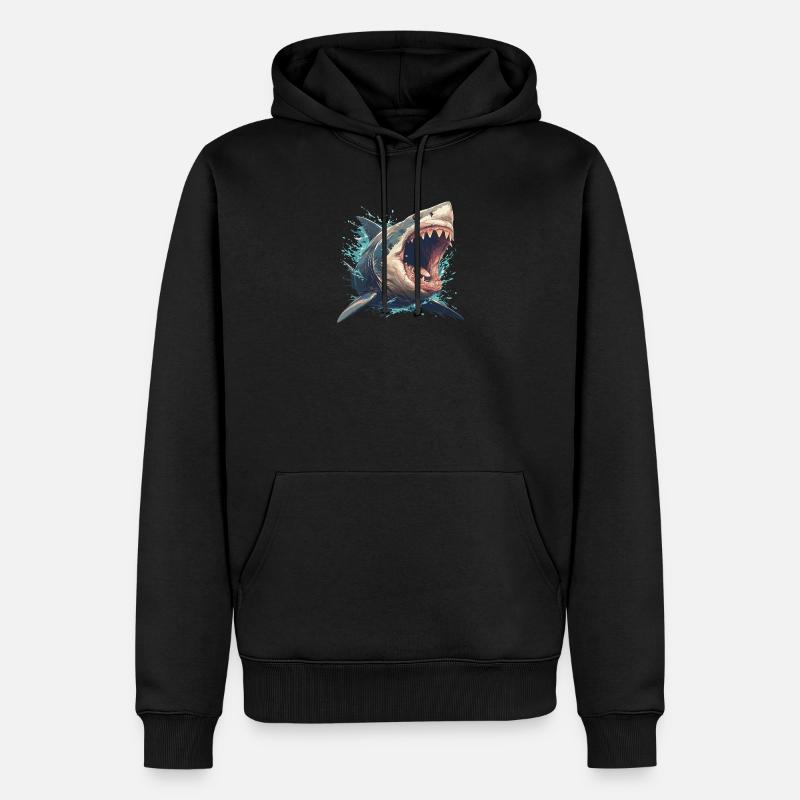 Requins Requin - Sweat à capuche Premium bio Homme - noir