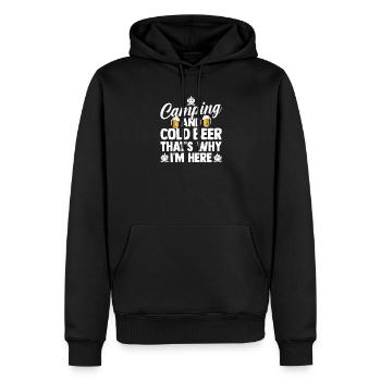 Camping Beer Camp Life Forest Camper - Männer Premium Bio Hoodie - Schwarz - Vorne - Nico (187cm)