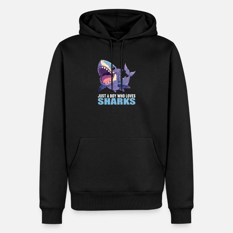 Requins Requin - Sweat à capuche Premium bio Homme - noir