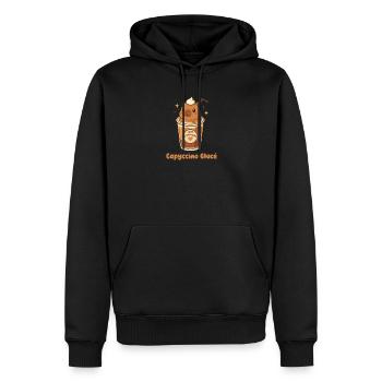  Capyccino Glace Capybara Iced Cappuccino Kaffee - Männer Premium Bio Hoodie - Schwarz - Vorne - Nico (187cm)