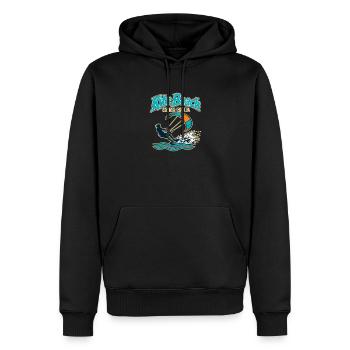 Kitesurf : plage de cerfs-volants de Santa Maria, Sal Cap-Vert - Sweat à capuche Premium bio Homme - noir - Devant - Nico (187cm)
