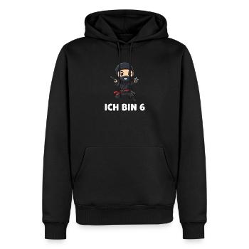 Kleiner Ninja Ich bin 6 Geburtstag - Männer Premium Bio Hoodie - Schwarz - Vorne - Nico (187cm)